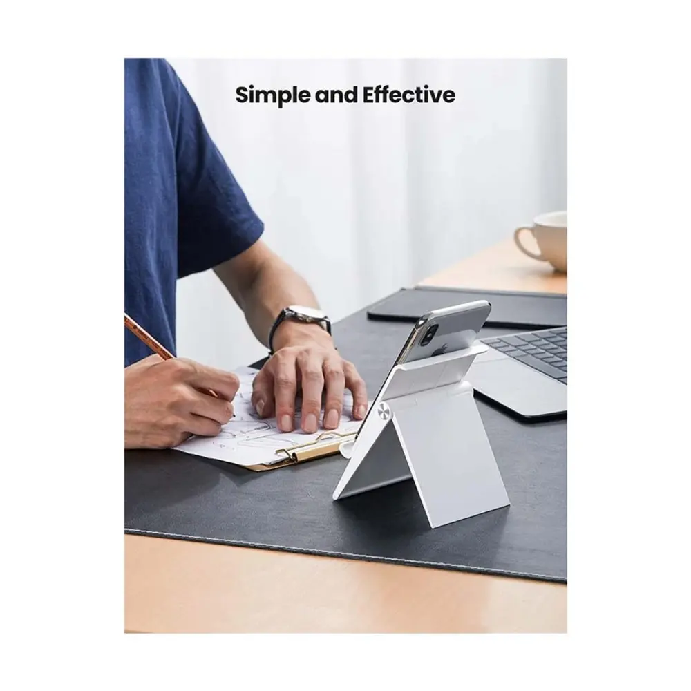 Ugreen LP247 (80704) Multi-Angle Adjustable Portable White Phone Holder # 80704 - Image 2